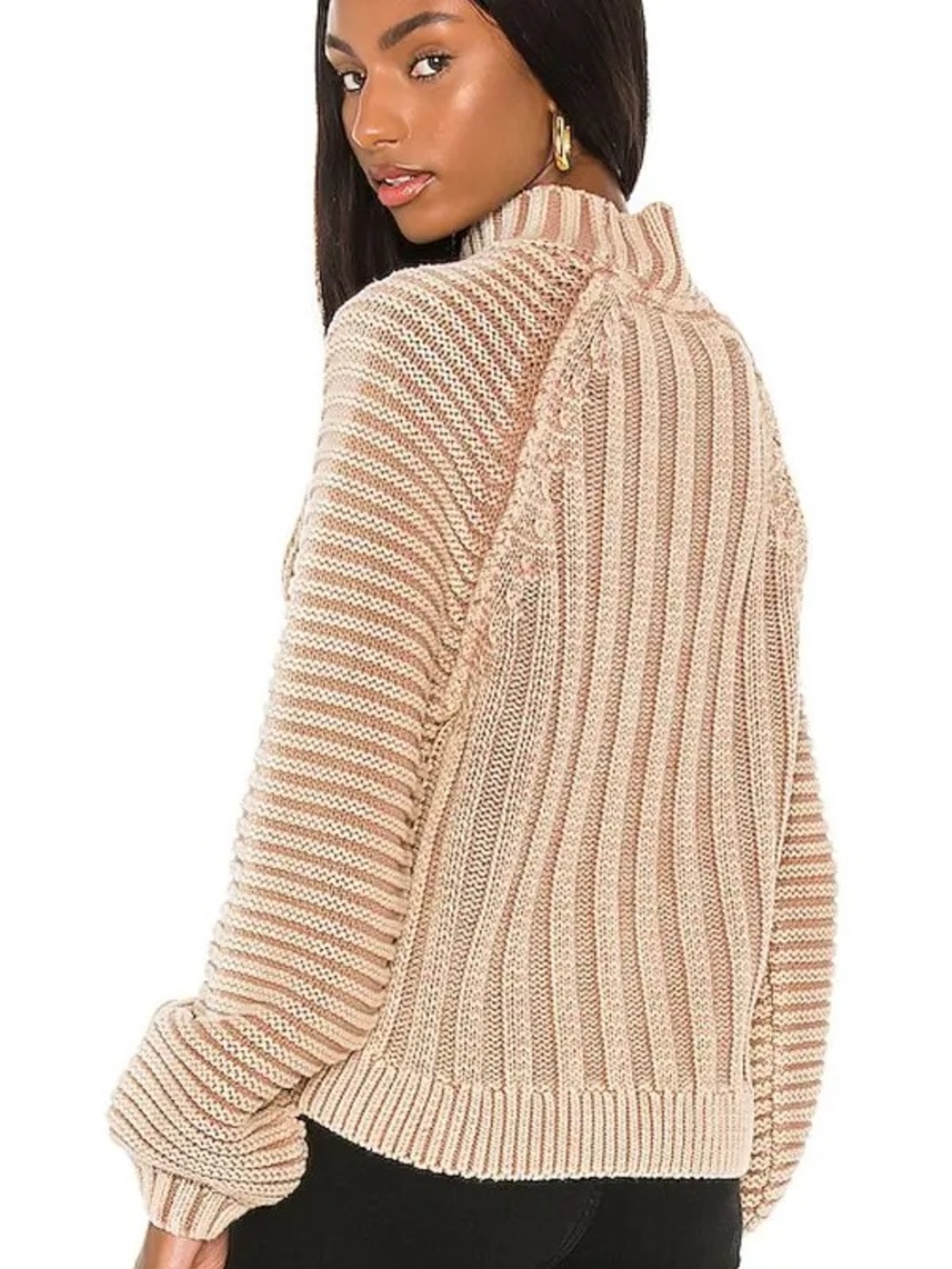 FREE PEOPLE Sweetheart Sweater in Sand Castle Size Small - Picture 5 of 10